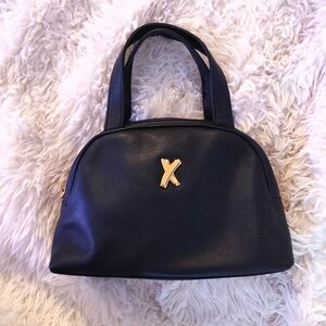 Paloma Picasso Small Dome Black Leather Handbag